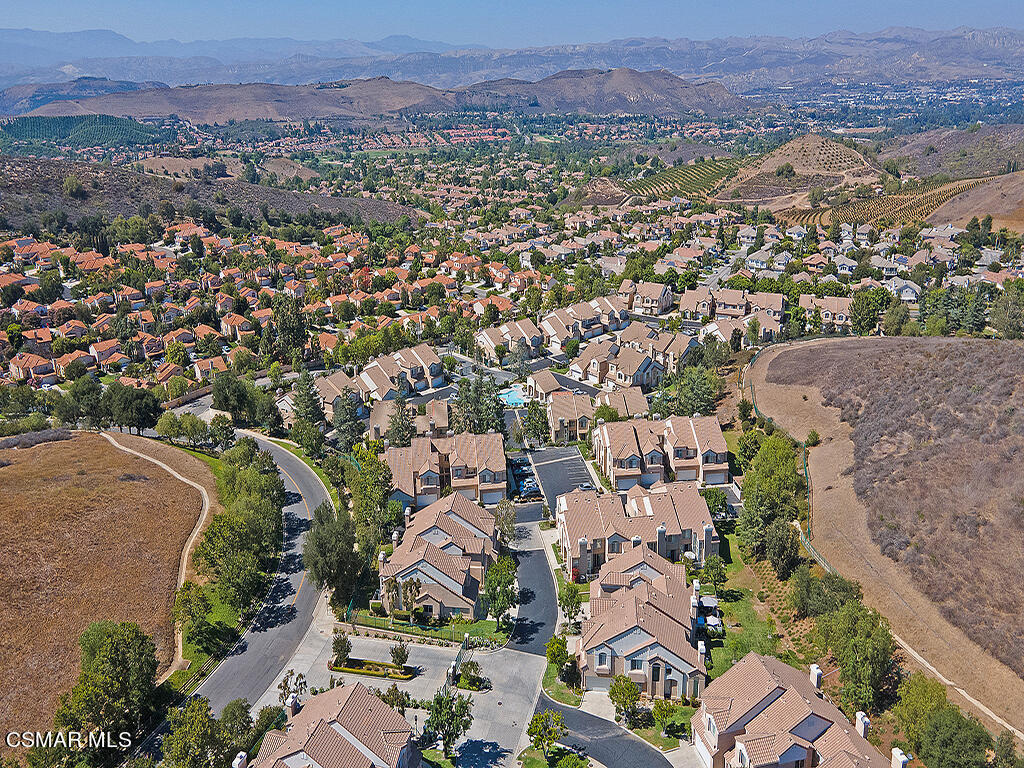 657 Cardinal Ridge Lane, Unit C Simi Valley, CA 93065 - Photo 44 of 53 an aerial view of a city with lots of residential buildings