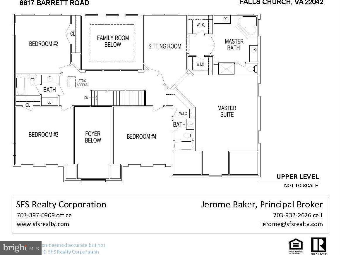 6817 Barrett Road Falls Church, VA 22042 - Photo 29 of 30 Upper Level Floor Plan