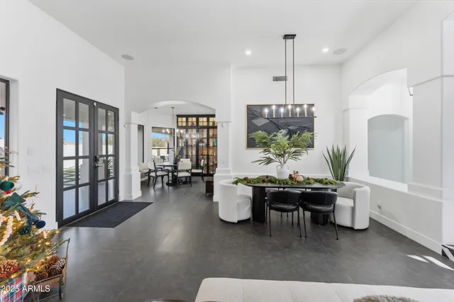 a table with a vase and a vase on it