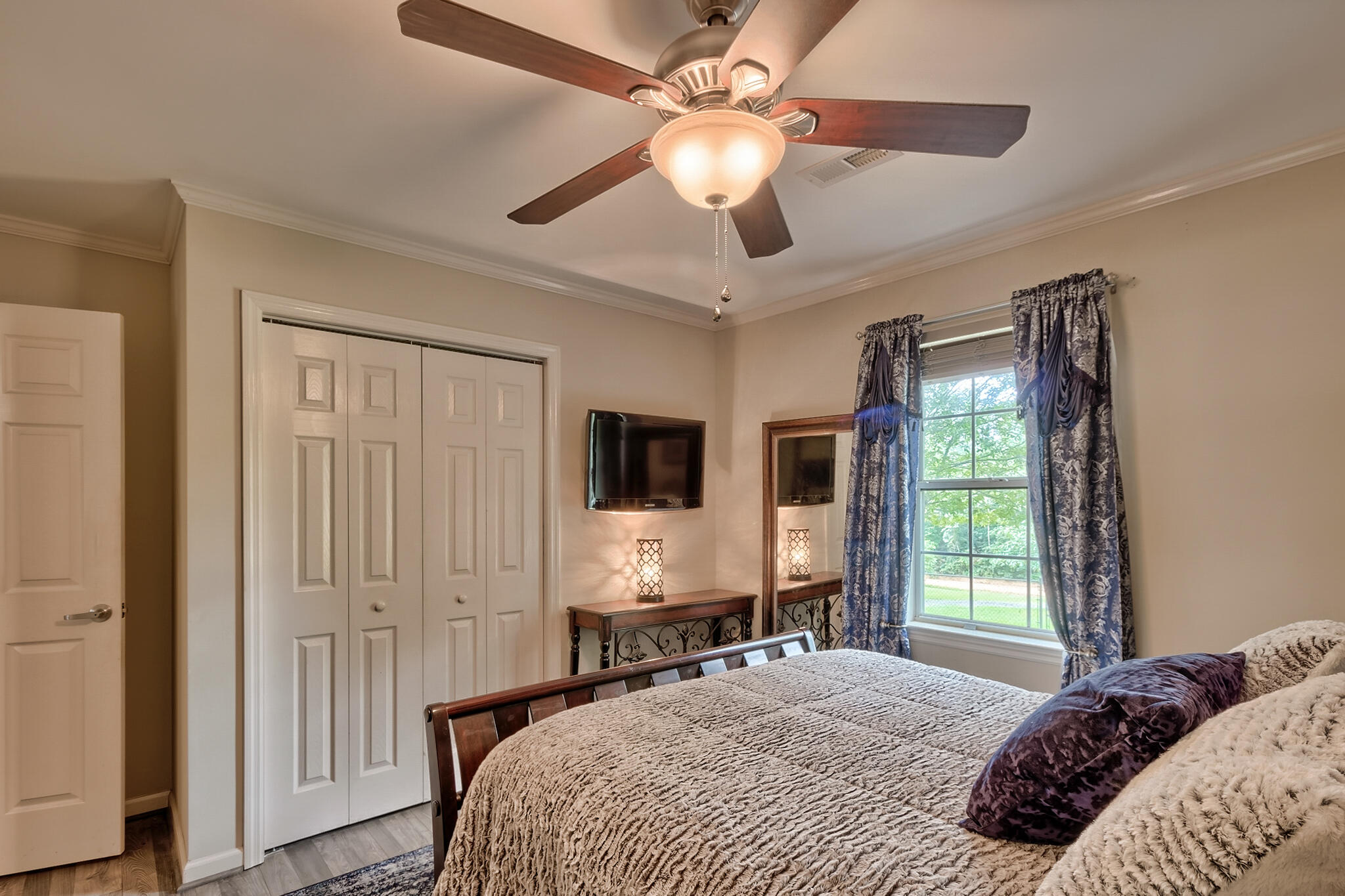 550 Shadow Lane Road Wagener, SC 29164 - Photo 13 of 23 a bedroom with a bed and a flat screen tv