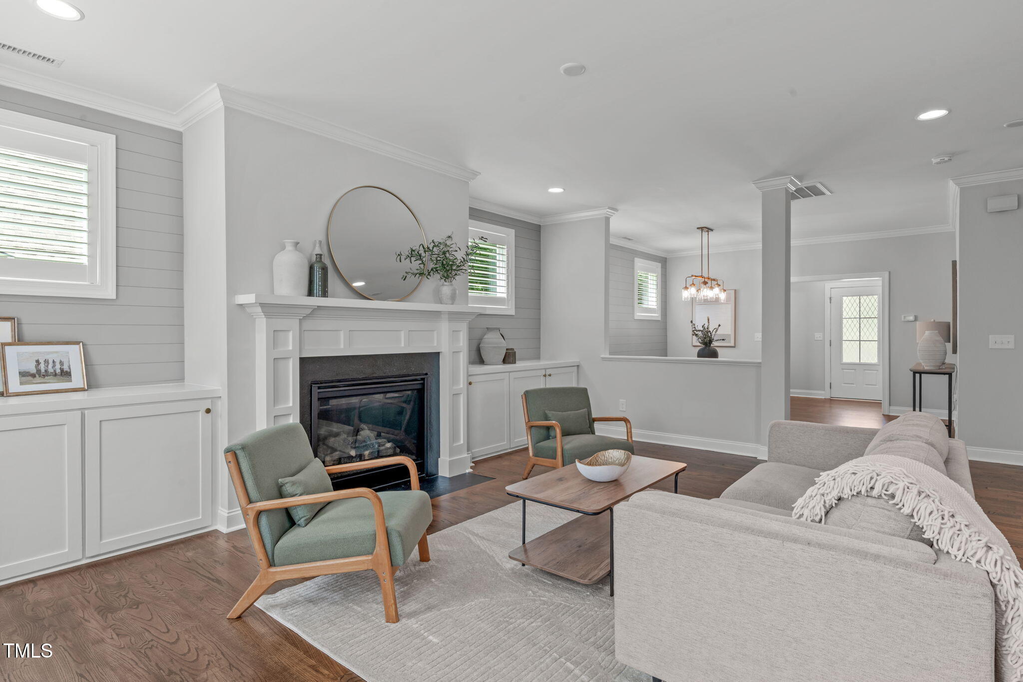 409 Morreene Road Durham, NC 27705 - Photo 9 of 30 a living room with furniture and a fireplace