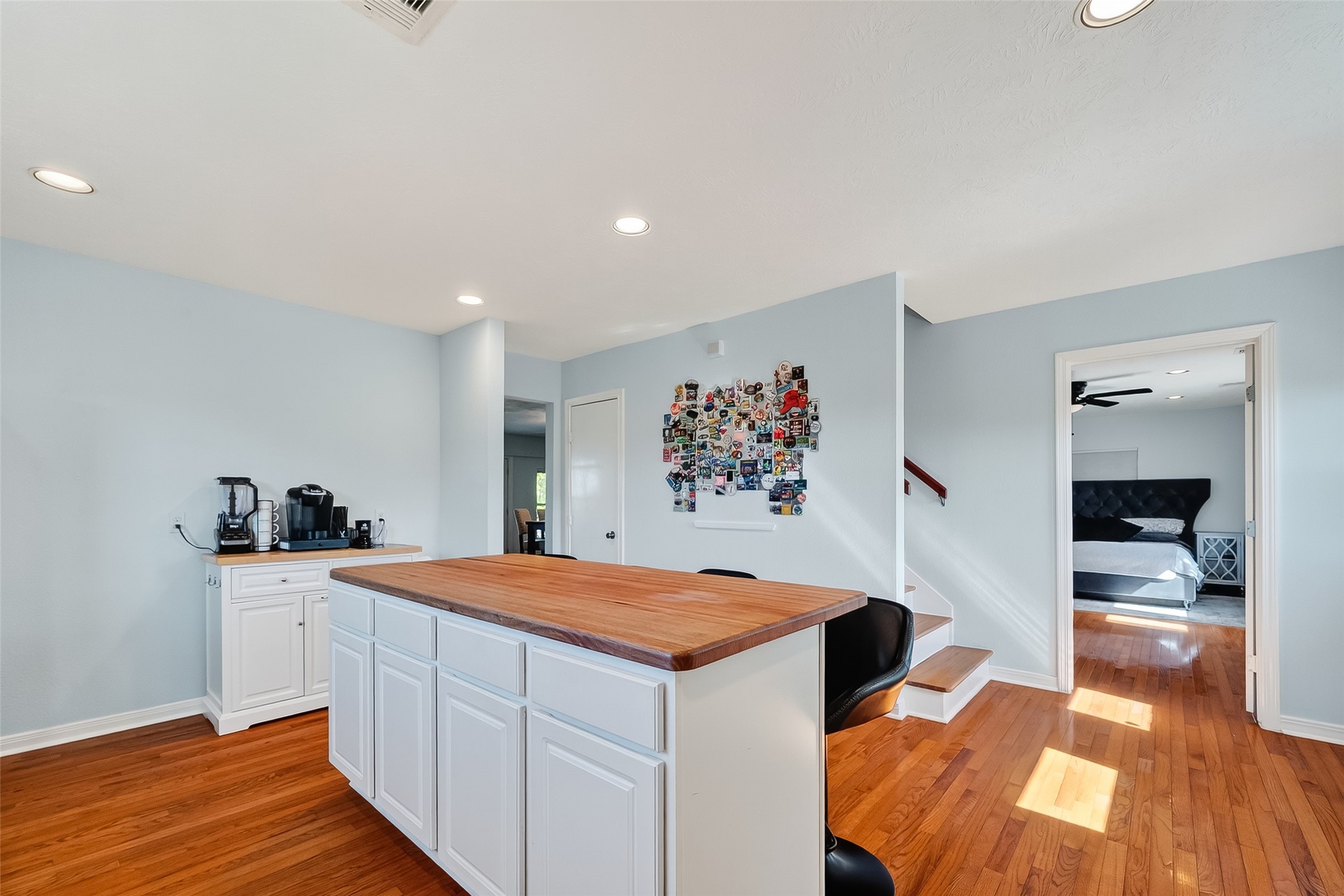 180 Grove Road Kemah, TX 77565 - Photo 22 of 50 a room with a bed and a kitchen view