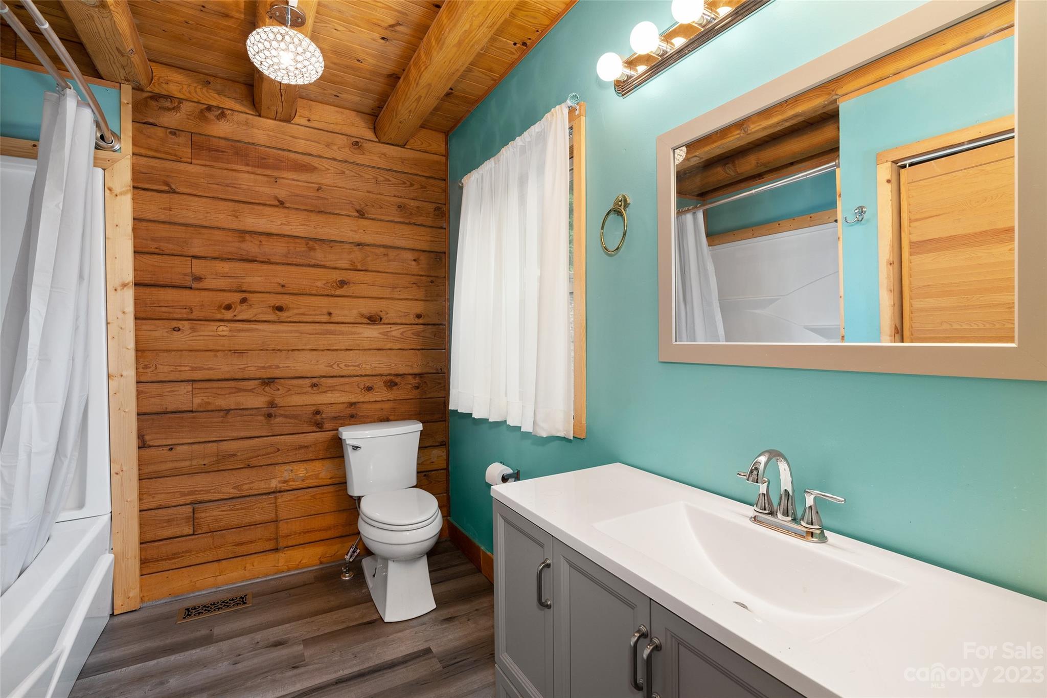 243 Penland Street Clyde, NC 28721 - Photo 13 of 20 a bathroom with a sink a toilet and shower