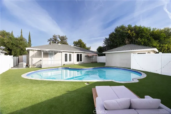 a view of a house with pool