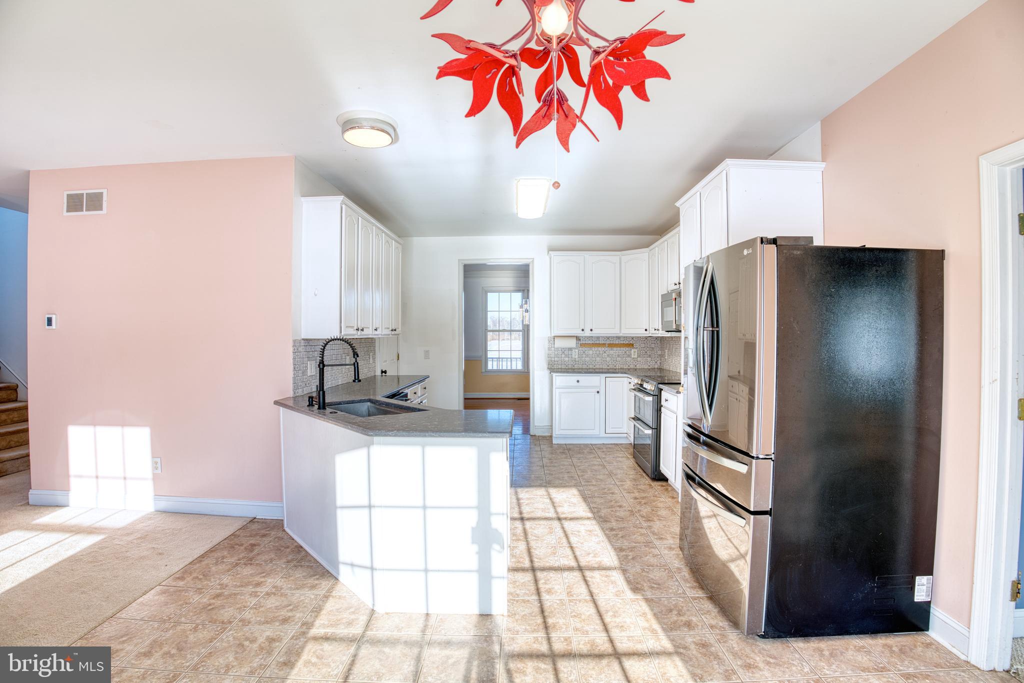 2412 Midstate Road Felton, DE 19943 - Photo 15 of 93 a kitchen with stainless steel appliances granite countertop a refrigerator and a sink