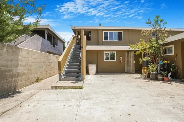 a view of a house with a patio