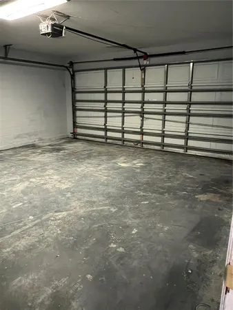 a view of a garage