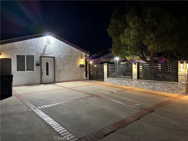 a view of a building with a street
