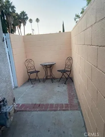 a view of outdoor space with seating area