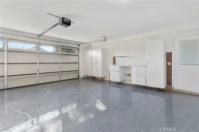 a view of a garage room