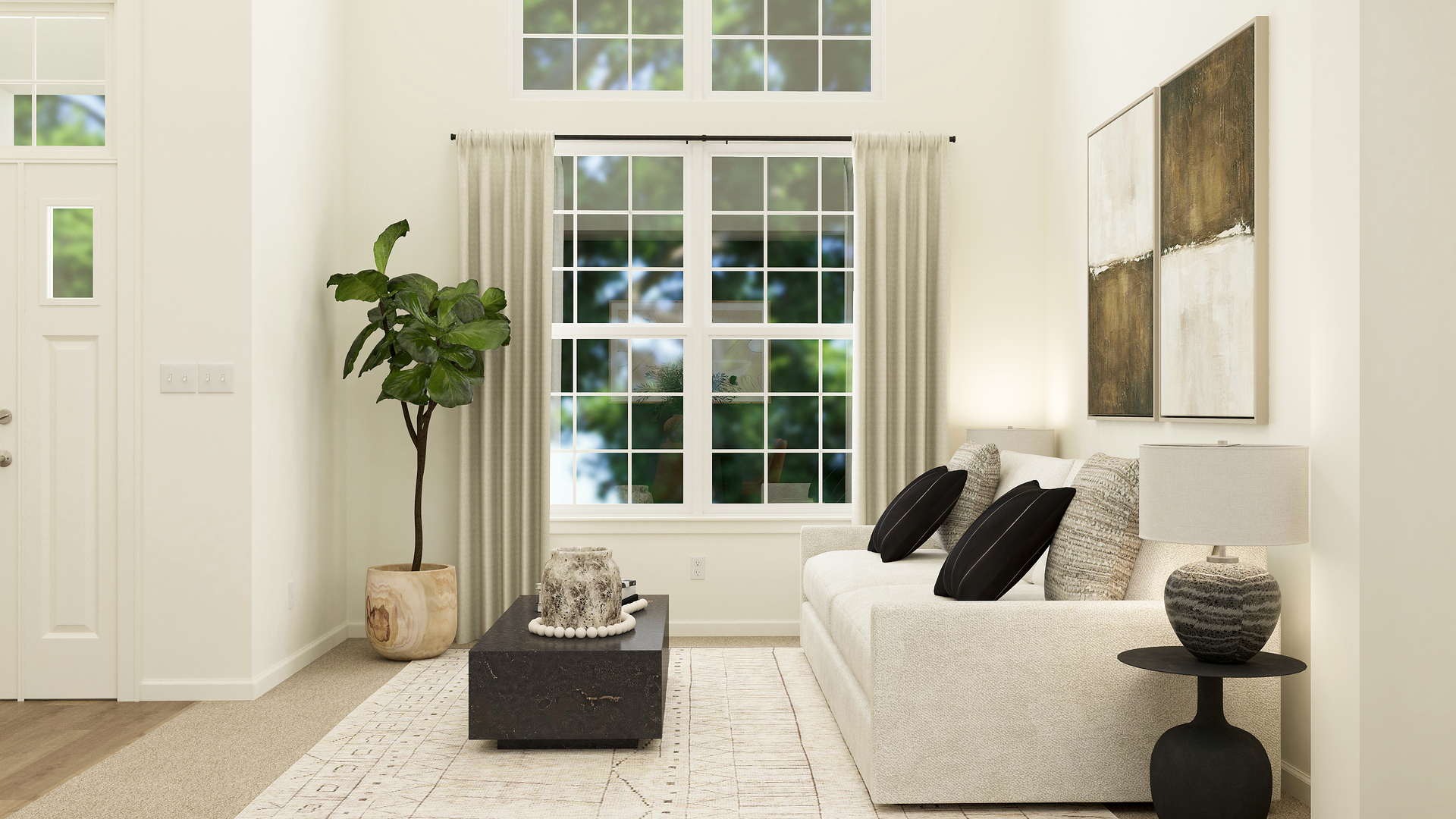 2911 Kelly Drive Elgin, IL 60124 - Photo 9 of 32 a living room with furniture and a potted plant