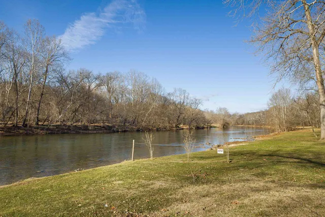 a view of a lake with houses