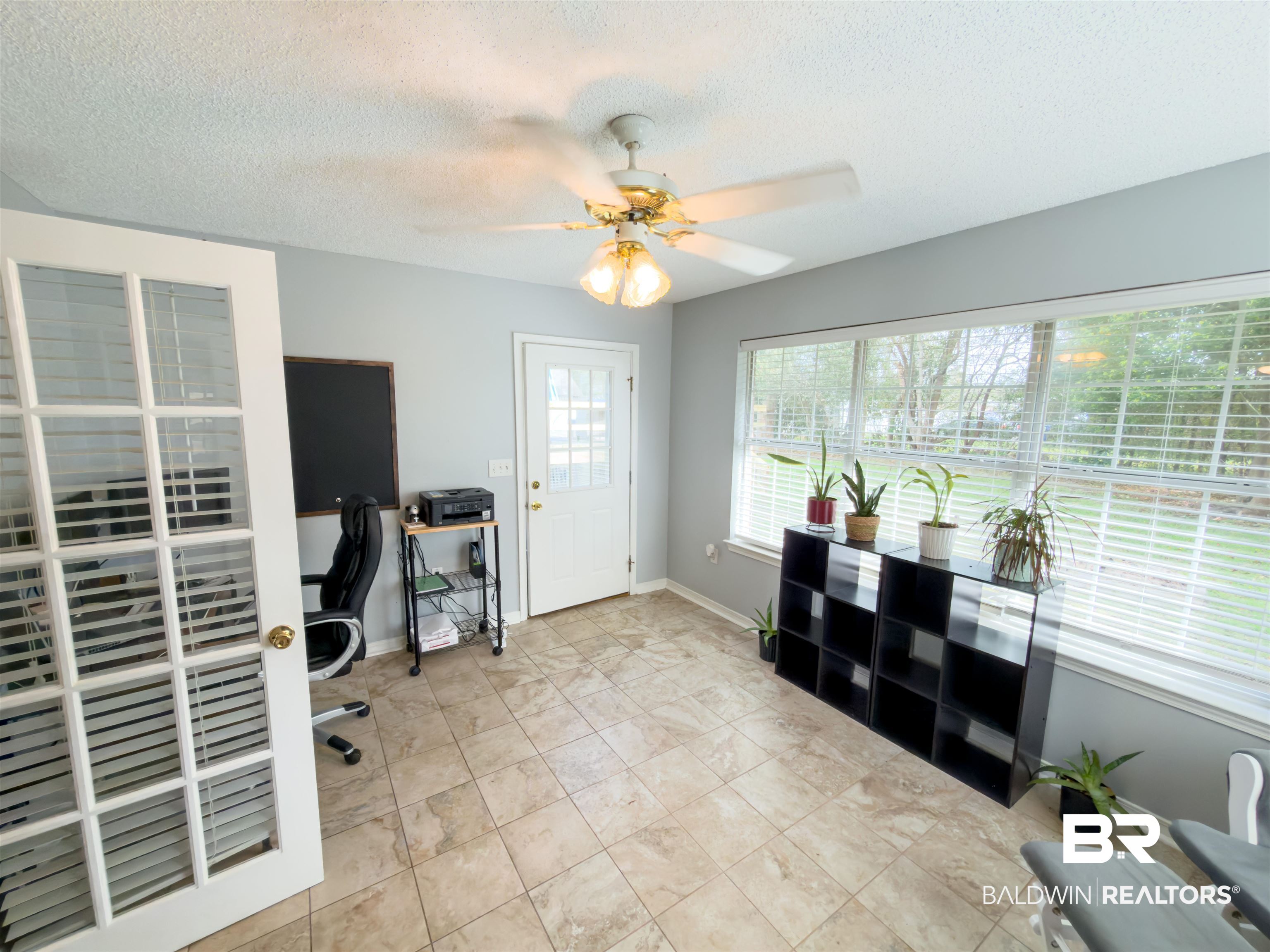 129 Pennbrooke Loop Foley, AL 36535 - Photo 8 of 44 Office area featuring a textured ceiling and a ceiling fan