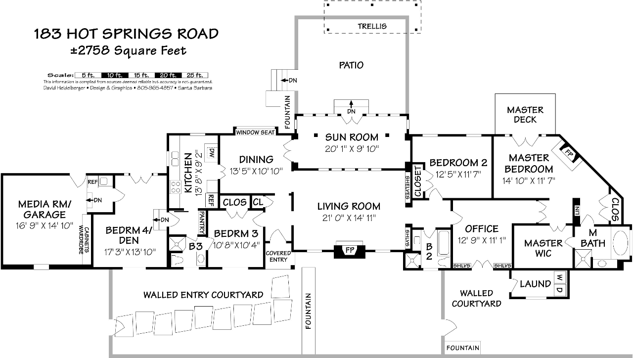 183 Hot Springs Road Santa Barbara, CA 93108 - Photo 26 of 26 floorplan