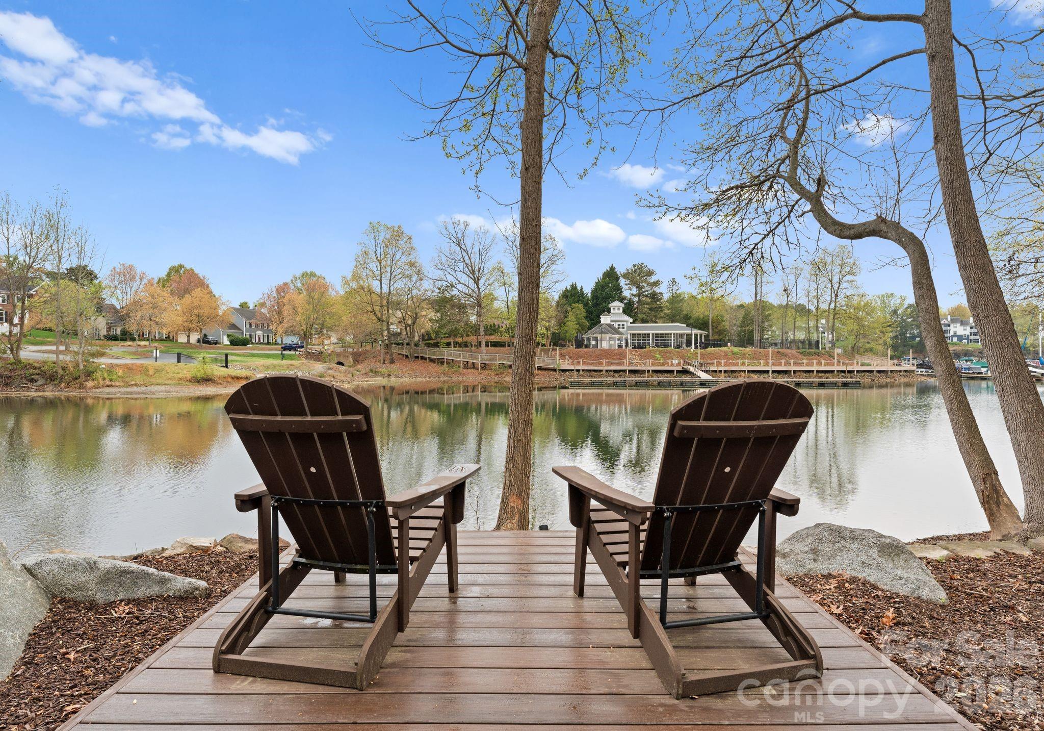 21311 Baltic Drive Cornelius, NC 28031 - Photo 34 of 39 a view of a lake with table and chairs