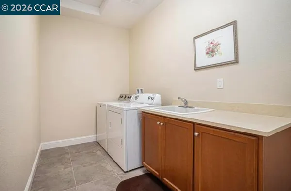 a utility room with a sink