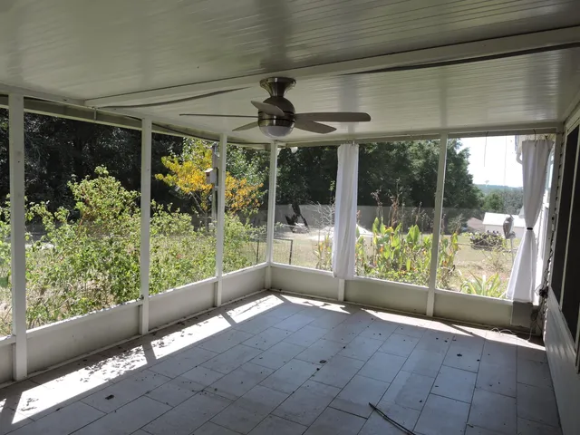 a view of a brick wall