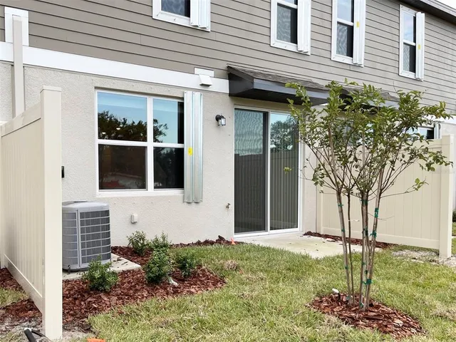 a backyard of a house