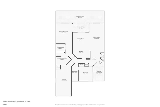 $469,000 | 102 Sea Oats Drive, Unit B, Juno Beach, FL 33408
