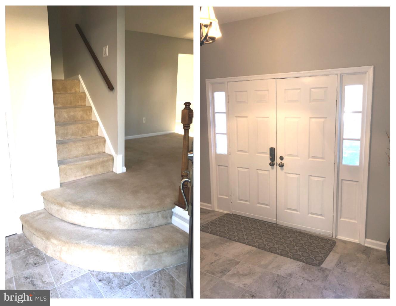 7911 Richfield Road Springfield, VA 22153 - Photo 3 of 40 Curved Steps Up to Living Room from Foyer