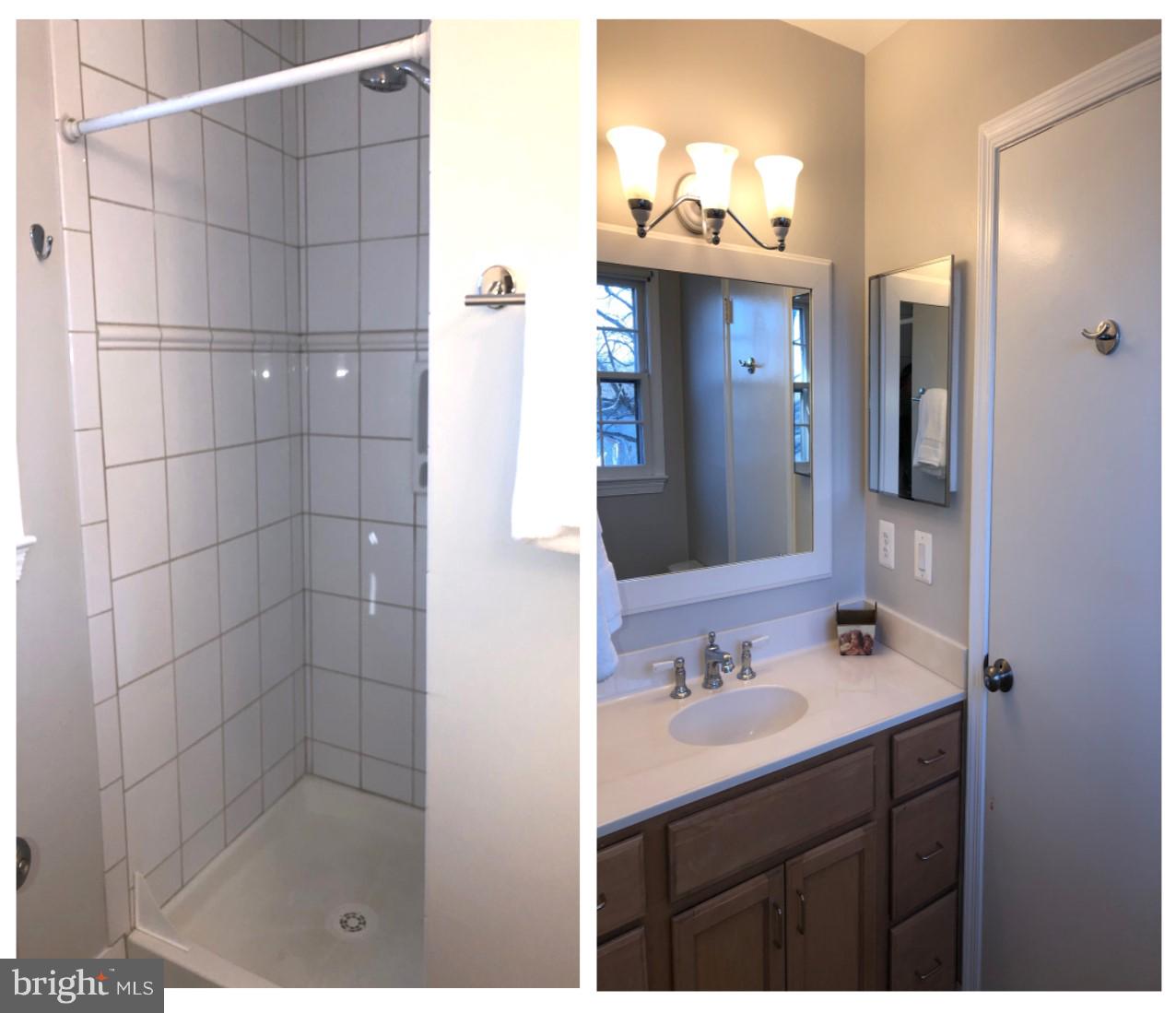 7911 Richfield Road Springfield, VA 22153 - Photo 26 of 40 Master Bath Shower and 2nd Upgraded Vanity