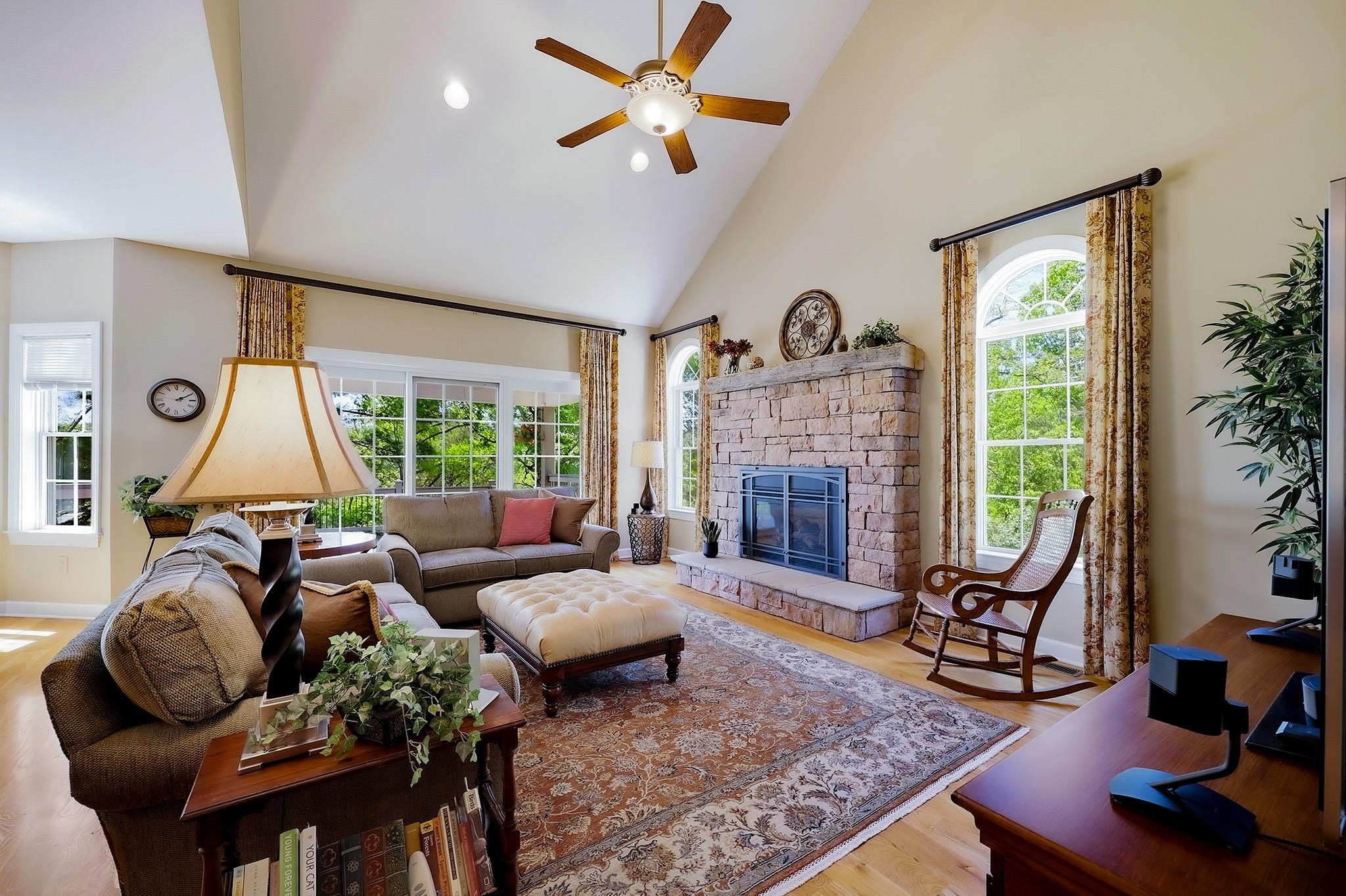 759 Rife's Ford Road Verona, VA 24482 - Photo 6 of 66 a living room with furniture fireplace and a large window