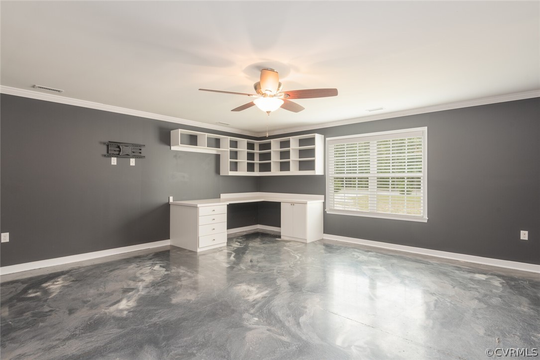 2070 Genito Road Moseley, VA 23120 - Photo 24 of 44 a view of a livingroom with a ceiling fan and window