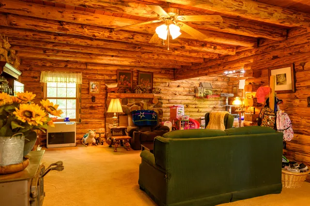 a bedroom with a bed and a closet