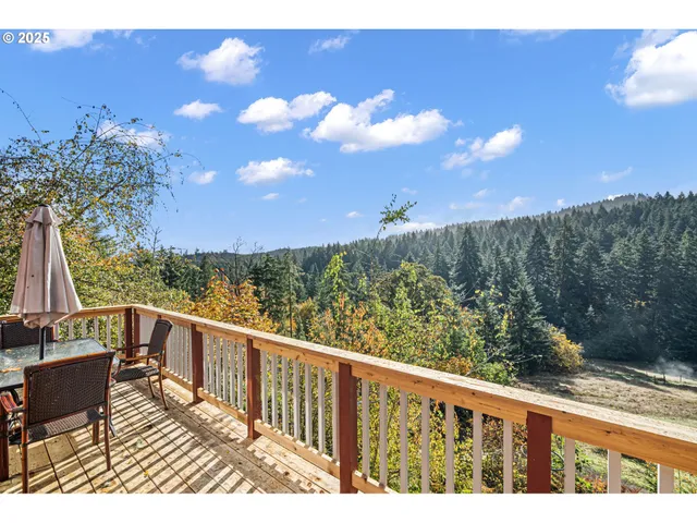 a view of city with balcony
