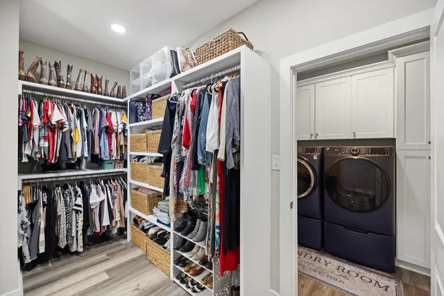 a view of a swimming pool with a lounge chairs