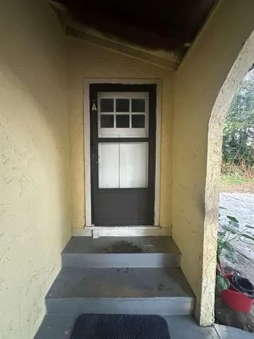 a view of front door