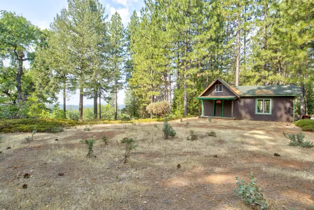 a front view of a house with yard