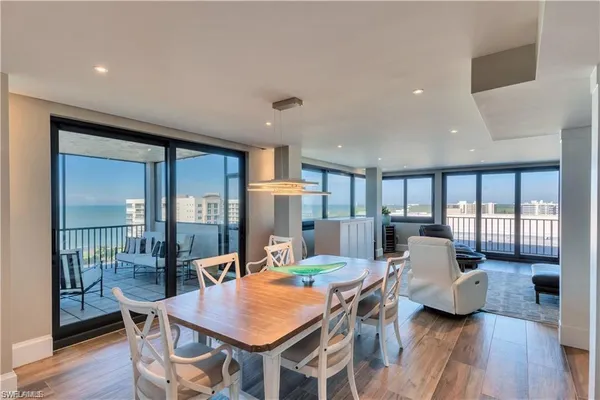 a living room with furniture and a gate