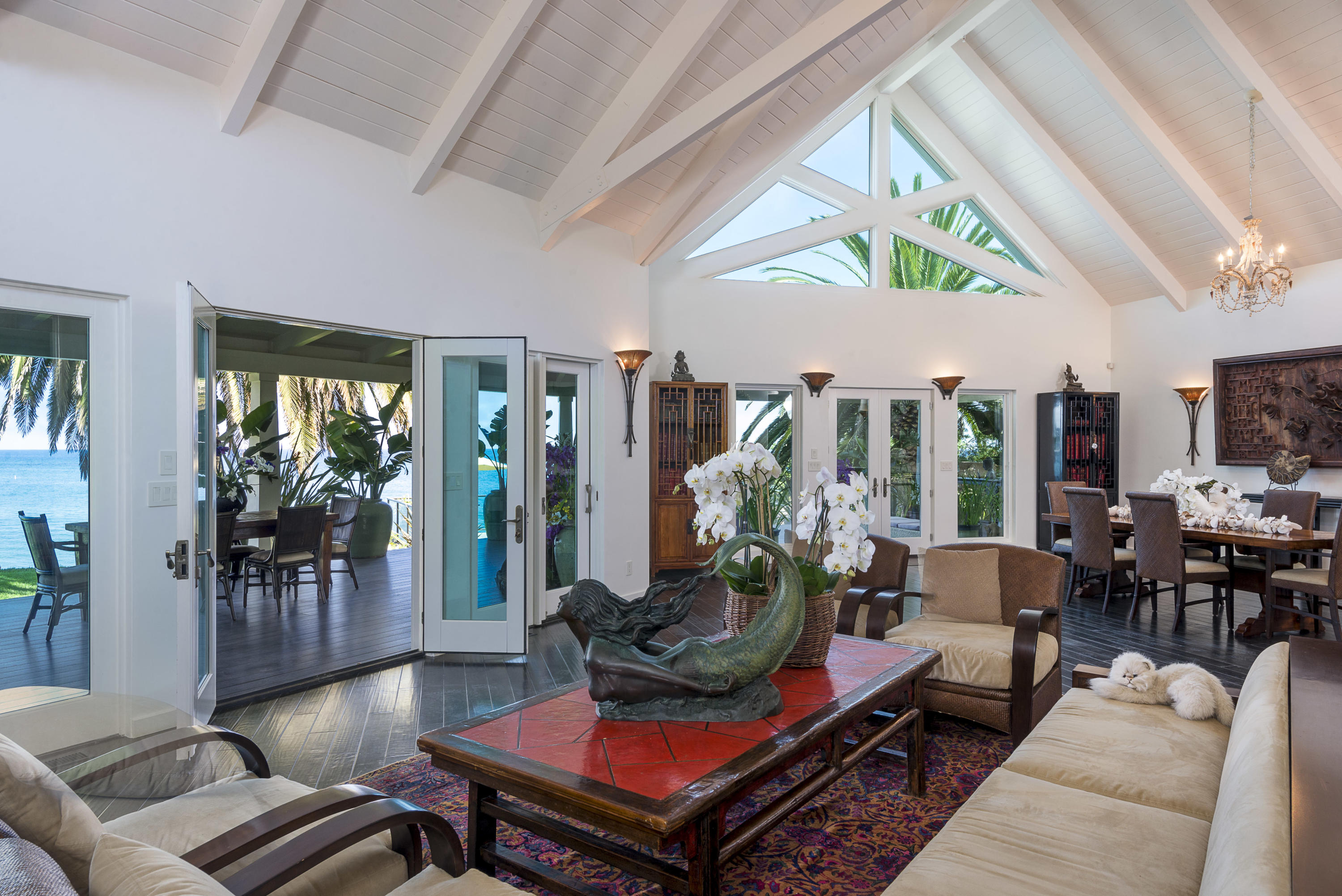 1491 Edgecliff Lane Montecito, CA 93108 - Photo 17 of 28 a living room with furniture and a large window