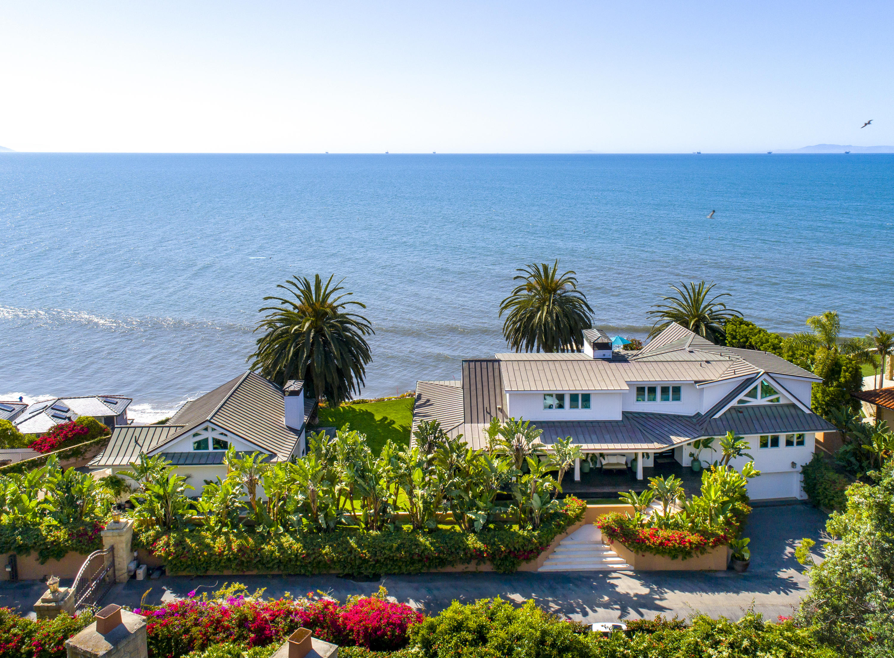 1491 Edgecliff Lane Montecito, CA 93108 - Photo 26 of 28 an aerial view of a house and ocean view