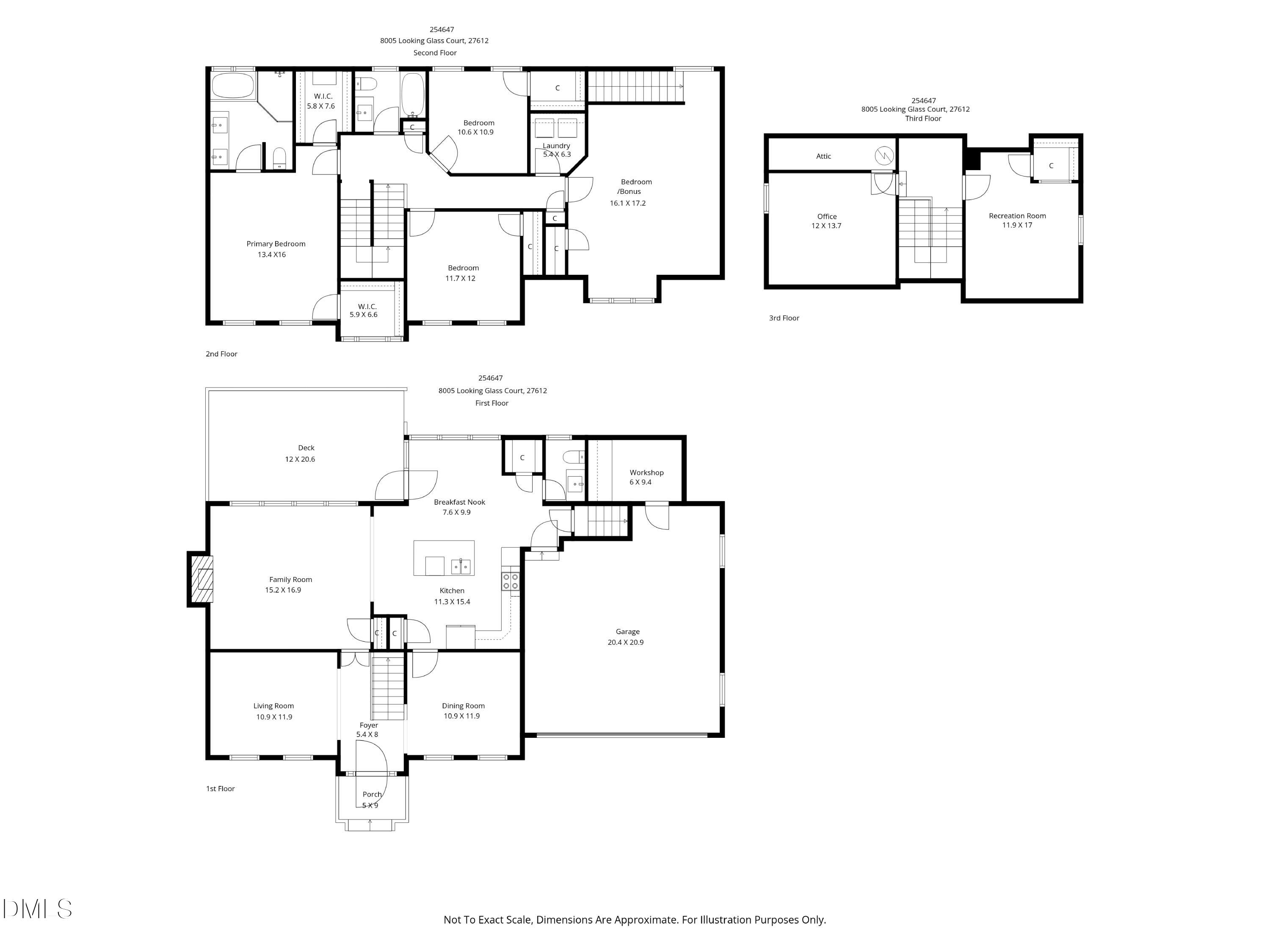 8005 Looking Glass Court Raleigh, NC 27612 - Photo 74 of 75 all_floors_8005_looking_glass_court_rale
