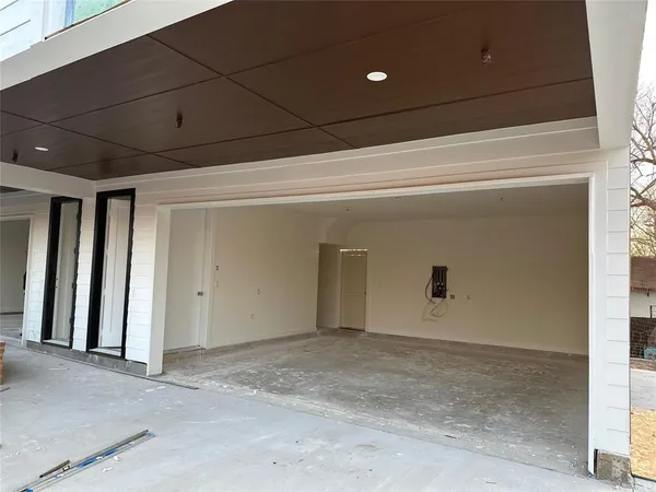 a view of kitchen and windows