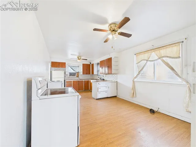 a view of kitchen and sink