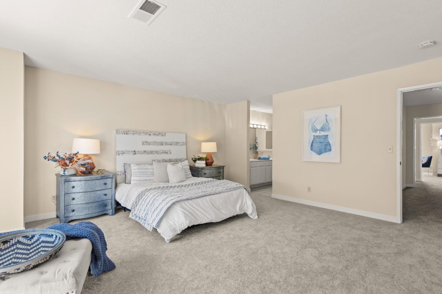 754 Gettysburg Way Gilroy, CA 95020 - Photo 23 of 56 a bedroom with a bed and a lamp