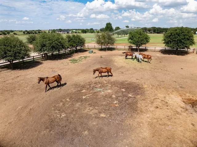 an outdoor space with patio