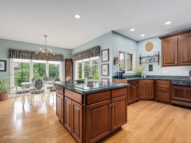 a kitchen with lots of counter top space