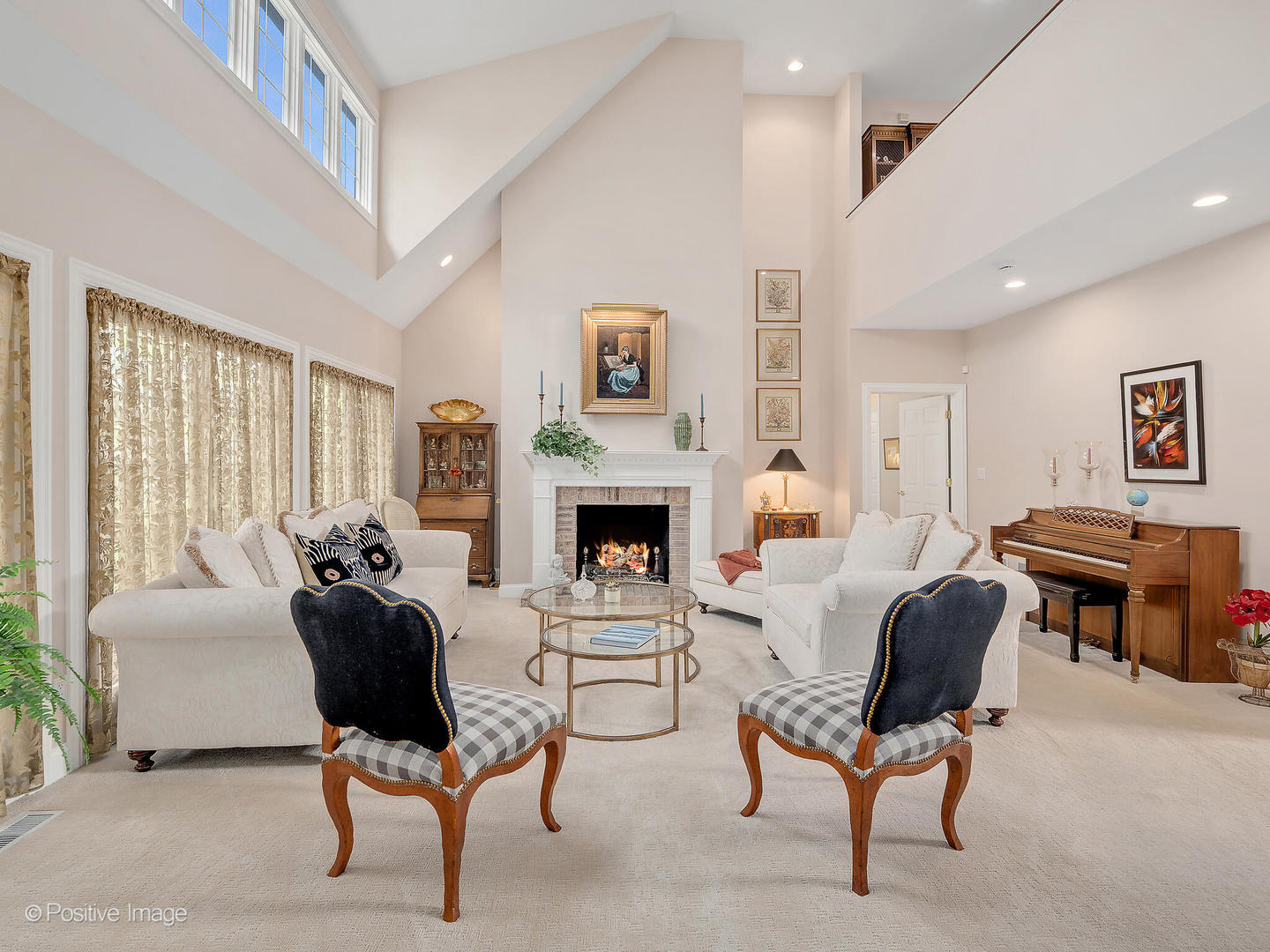 802 Kenmare Drive Burr Ridge, IL 60527 - Photo 10 of 43 a living room with furniture and a fireplace