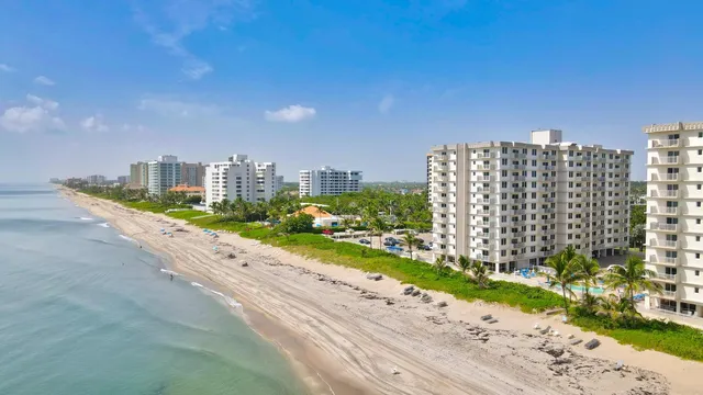 a view of an ocean with city