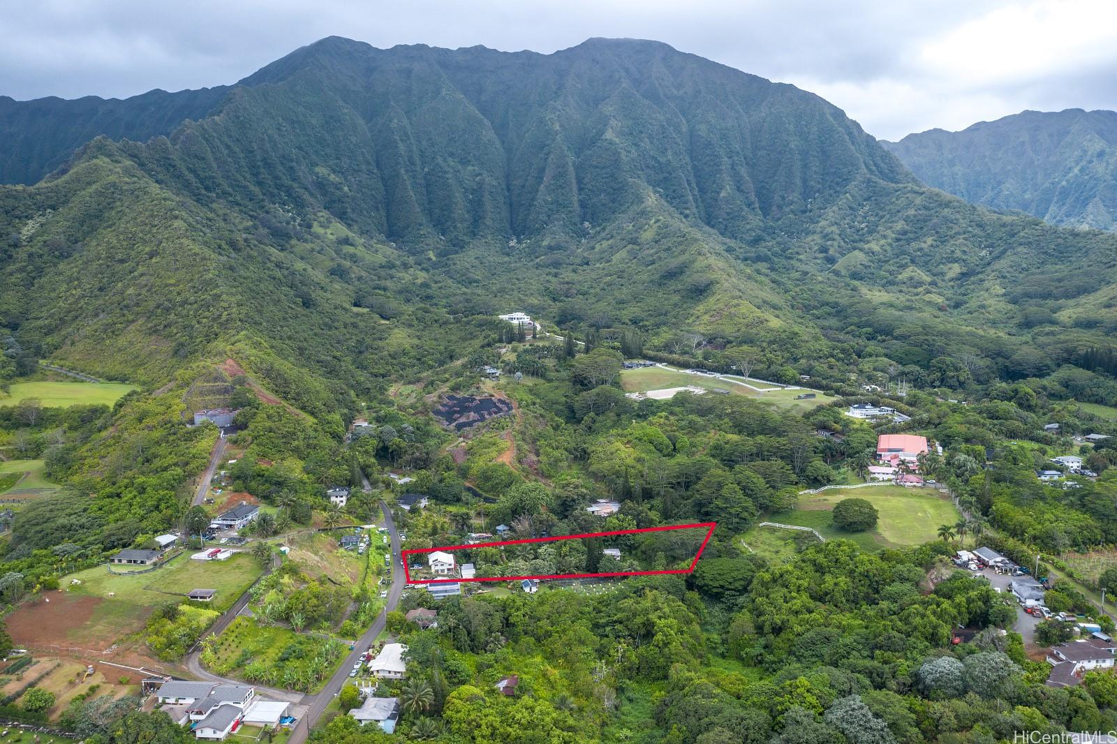 47-421 Mahakea Road Kaneohe, HI 96744 - Photo 1 of 1 Lovely and verdant Ka'alaea! Nestled at the foot of the mighty Ko'olau Mountains. Red boundary lines are approximate.
