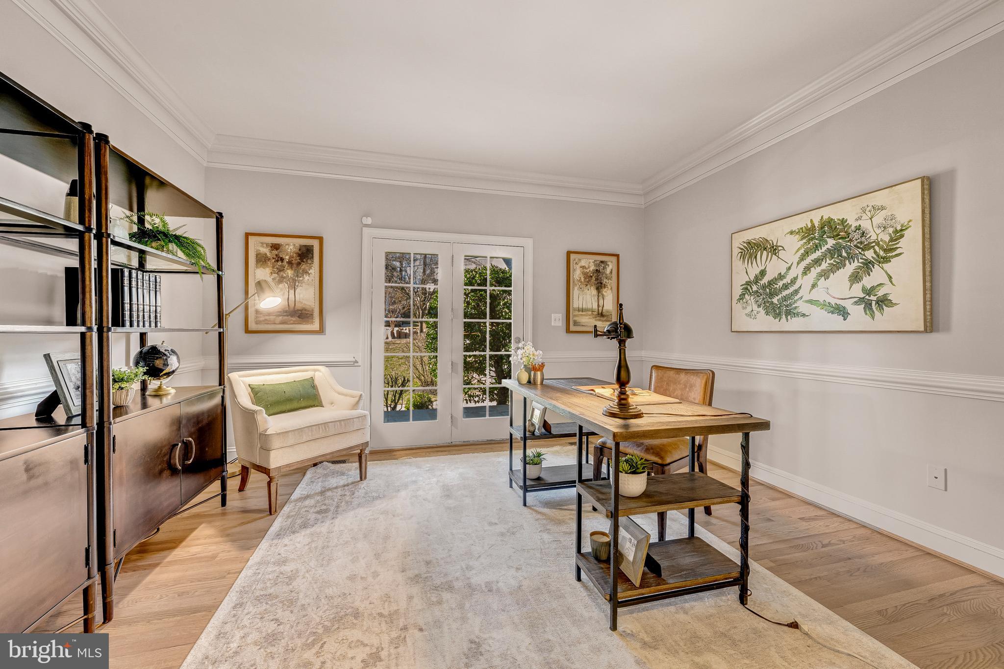 1609 Brookside Road McLean, VA 22101 - Photo 22 of 46 Private Office with French Doors and Stone Porch