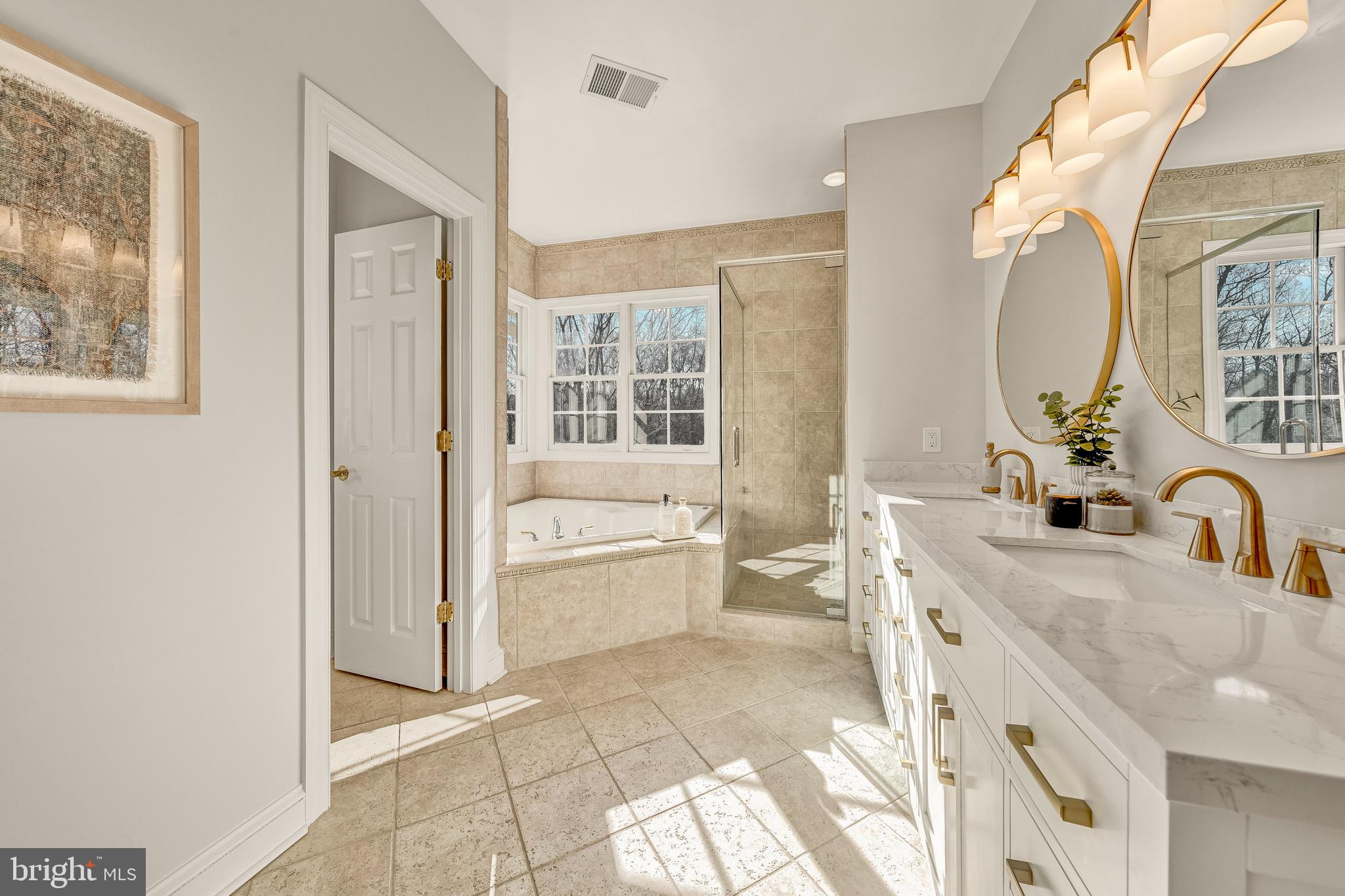 1609 Brookside Road McLean, VA 22101 - Photo 28 of 46 Primary Bathroom with New Frameless Glass Doors
