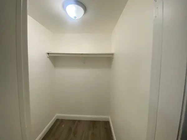 a small space with wooden floor