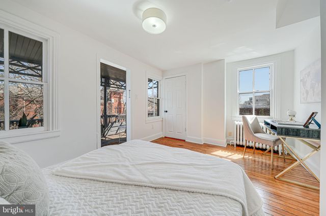 a front view of a building with a glass door