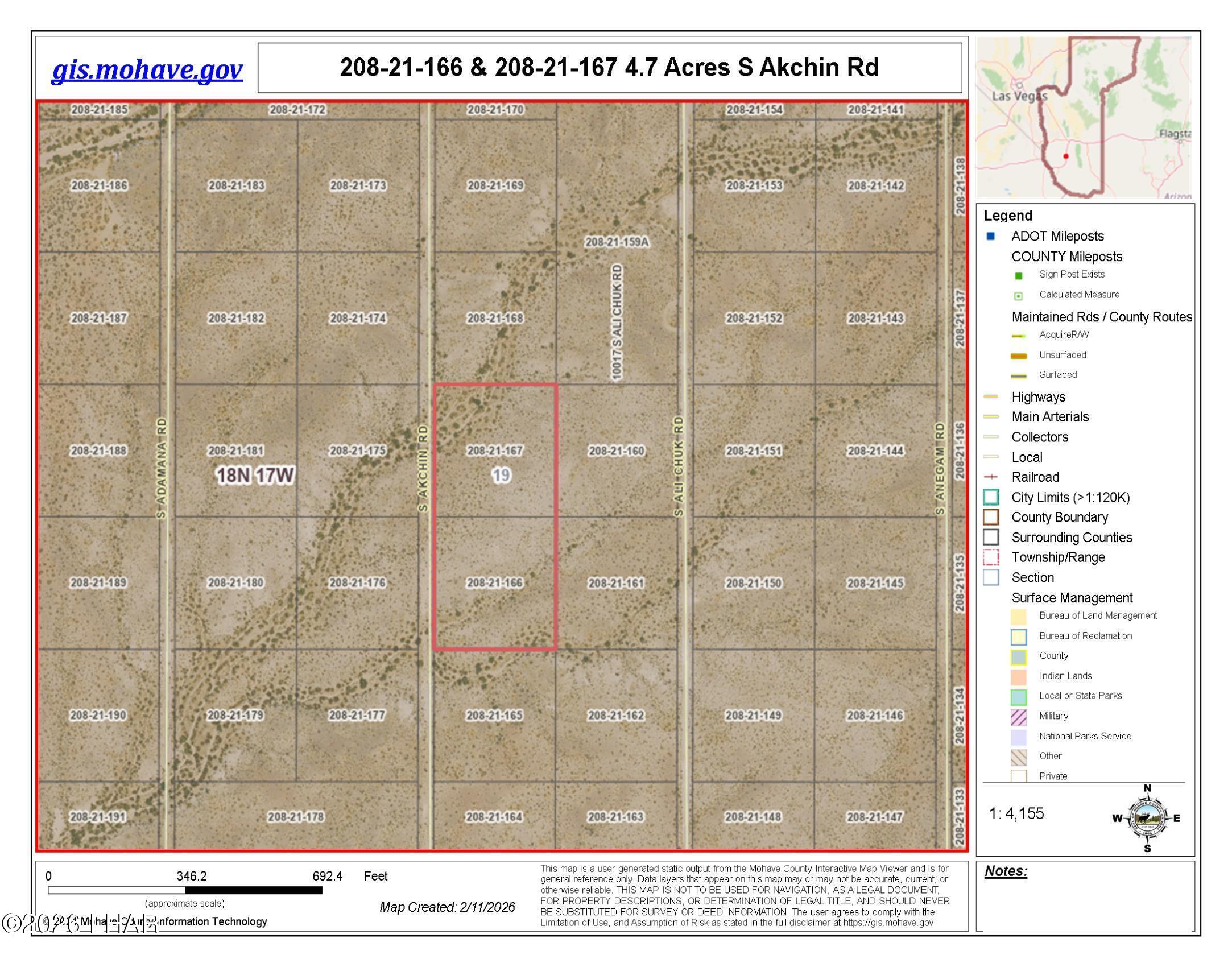 Lot 11-12 South Akchin Road Yucca, AZ 86438 - Photo 2 of 17 208-21-166 & 208-21-167 4.7 Acres S Akch