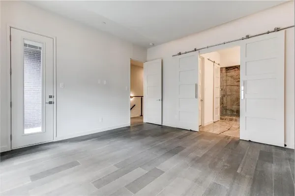 a view of a small space with window